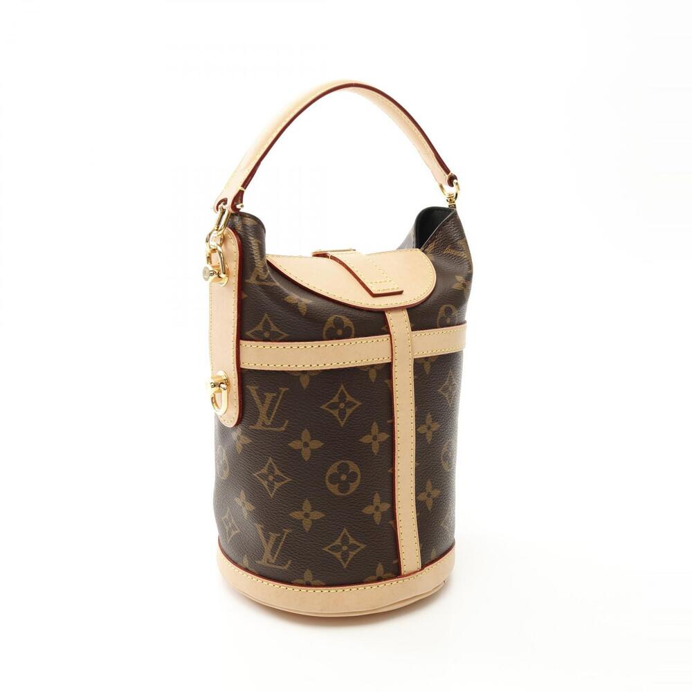 Louis Vuitton Duffle Bag Monogram Handbag Canvas Leather Brown